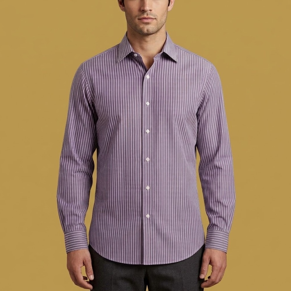 Polo Ralph Lauren Curham Classic Fit Dress Shirt Mens‎ 16.5 34/35 Purple EUC